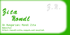 zita mondl business card